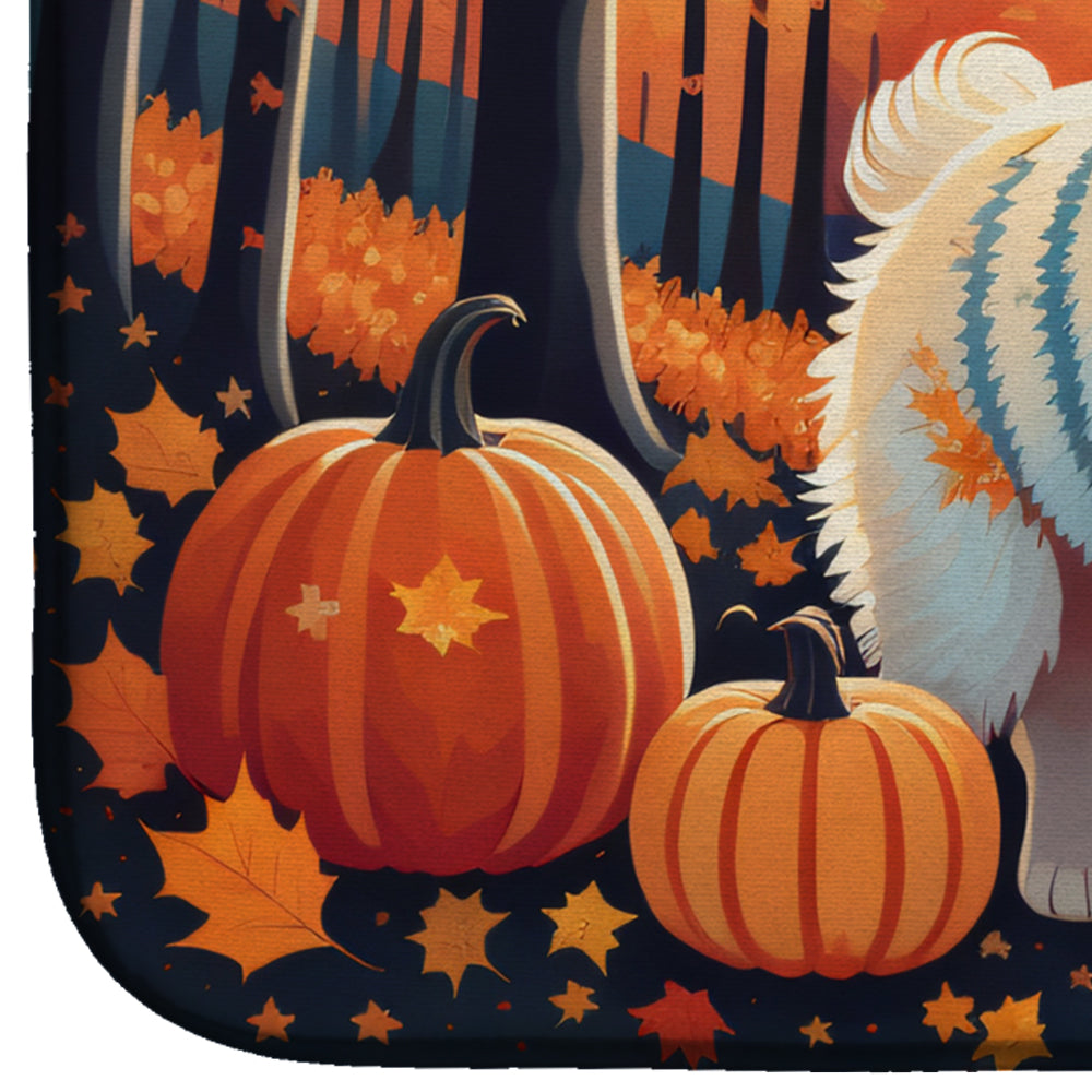 American Eskimo Fall Dish Drying Mat