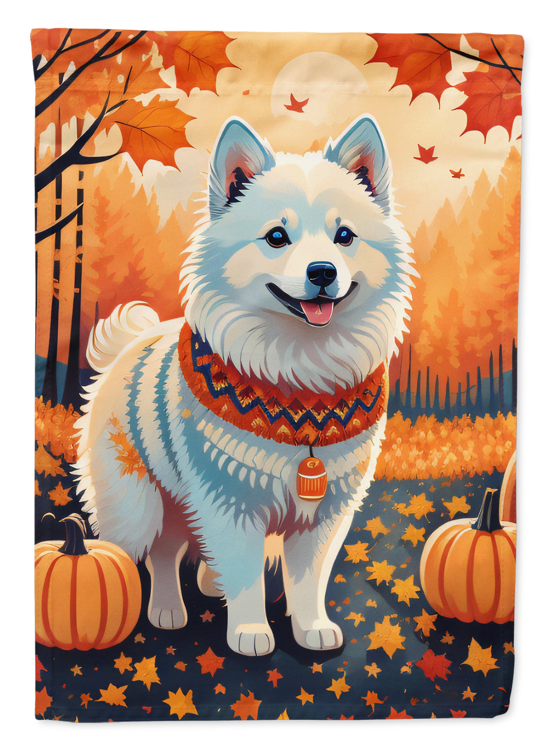 Buy this American Eskimo Fall Garden Flag