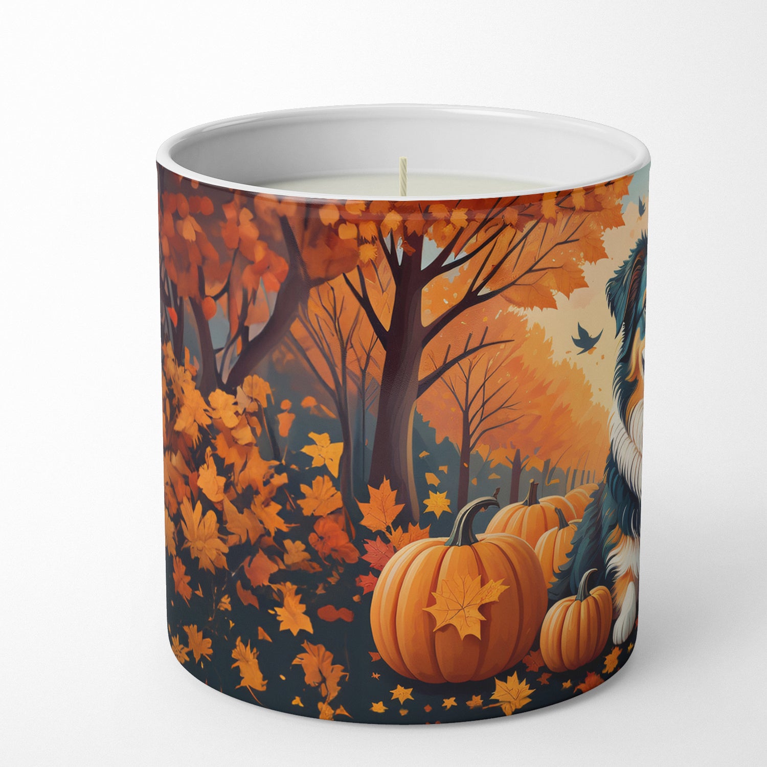 Buy this Australian Shepherd Terrier Fall Decorative Soy Candle