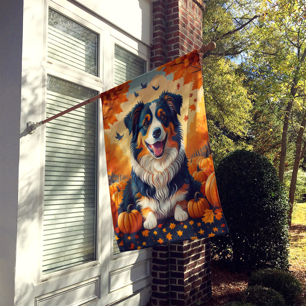 Australian Shepherd Terrier Fall House Flag