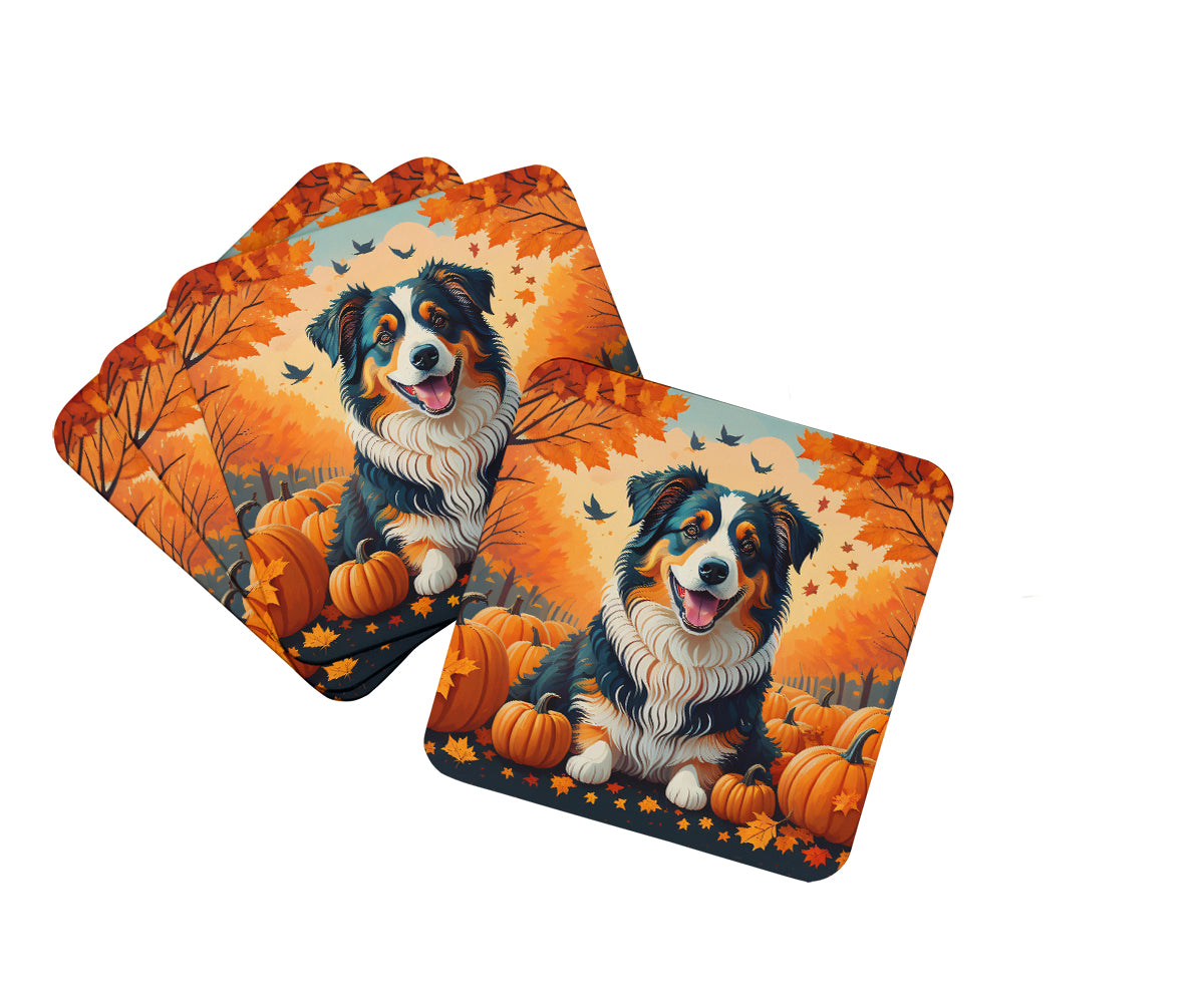 Buy this Australian Shepherd Terrier Fall Foam Coasters