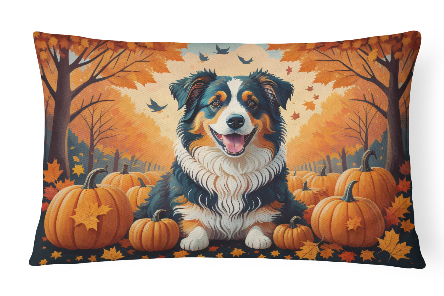 Buy this Australian Shepherd Terrier Fall Throw Pillow