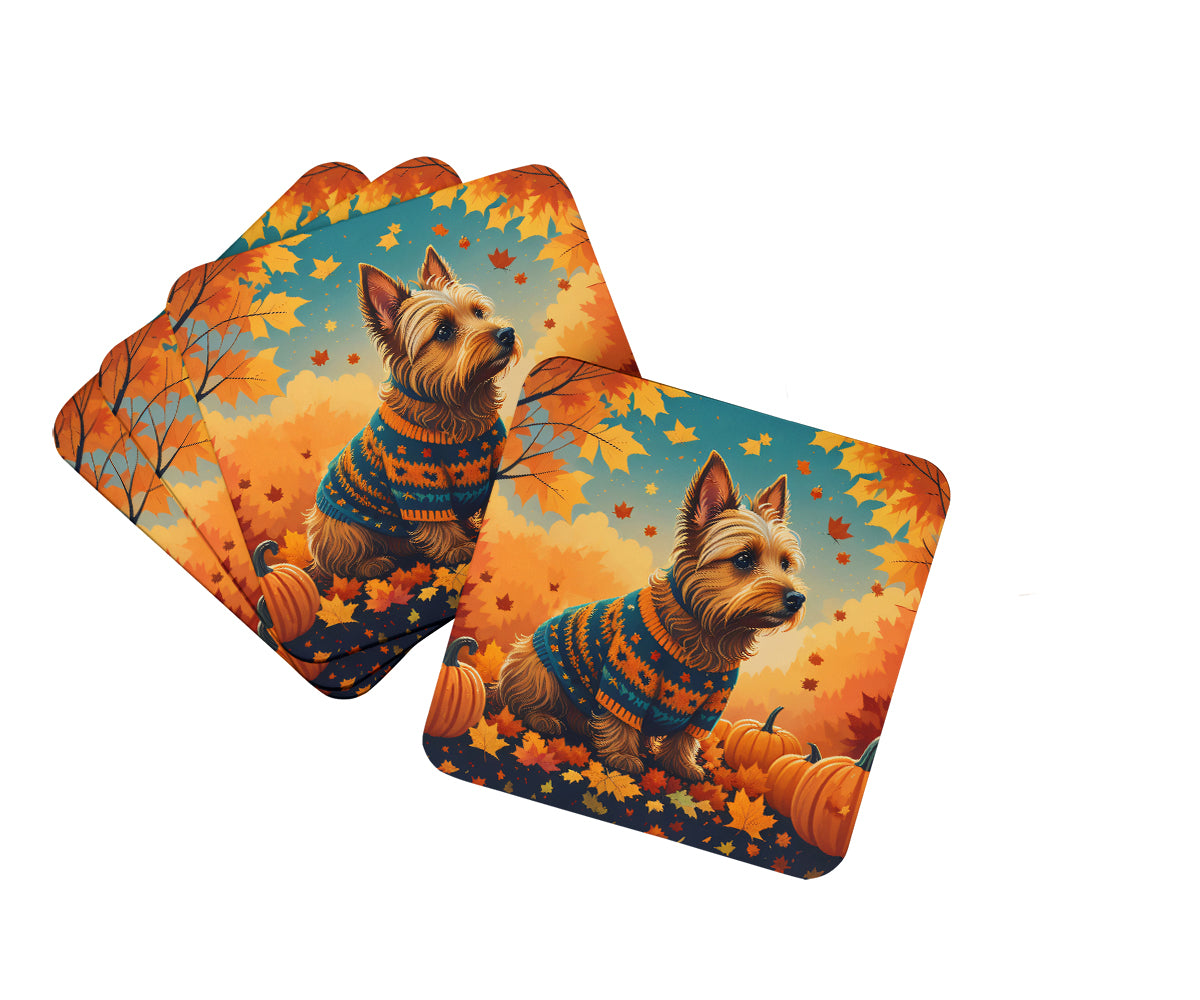 Buy this Australian Terrier Terrier Fall Foam Coasters