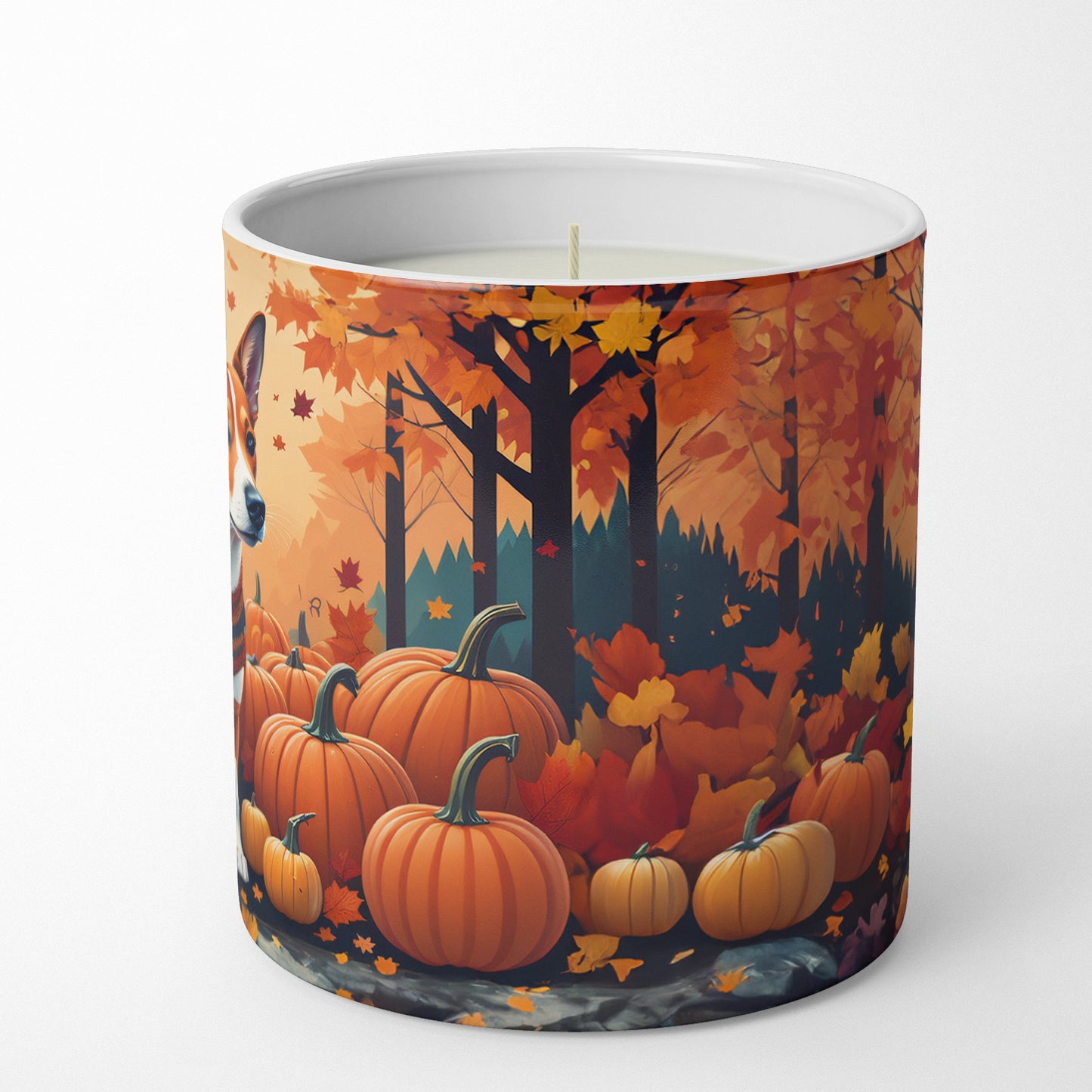 Red Basenji Fall Decorative Soy Candle