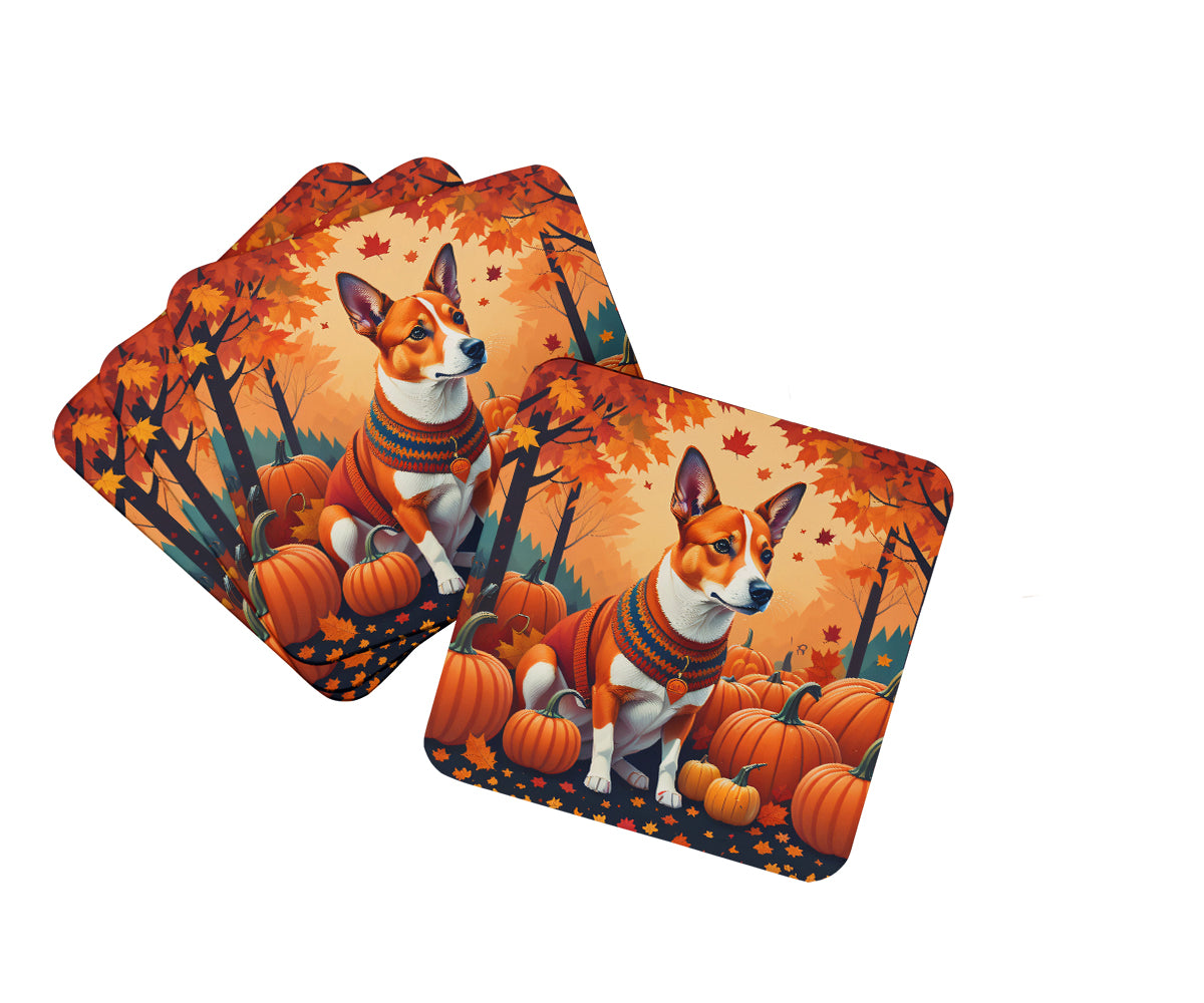 Buy this Red Basenji Fall Foam Coasters