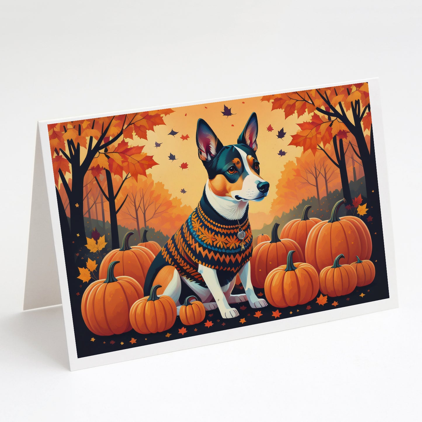 Buy this Basenji Fall Greeting Cards and Envelopes Pack of 8