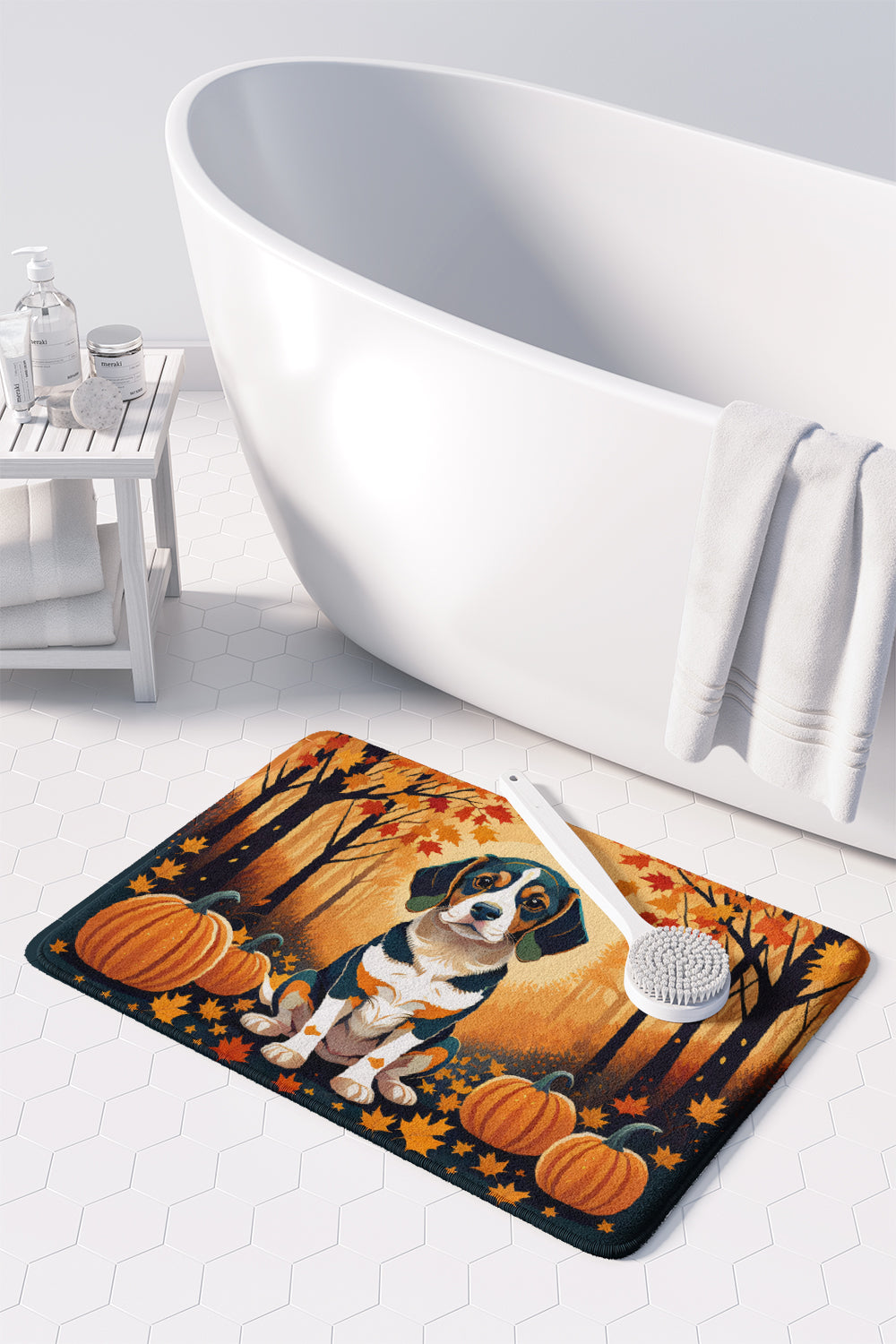 Beagle Fall Memory Foam Kitchen Mat