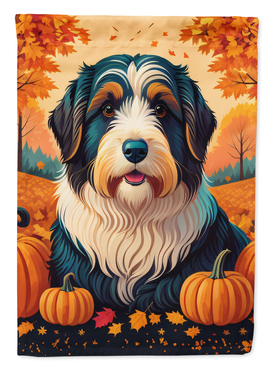 Buy this Bearded Collie Fall House Flag