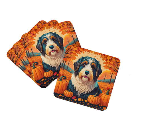 Buy this Bearded Collie Fall Foam Coasters