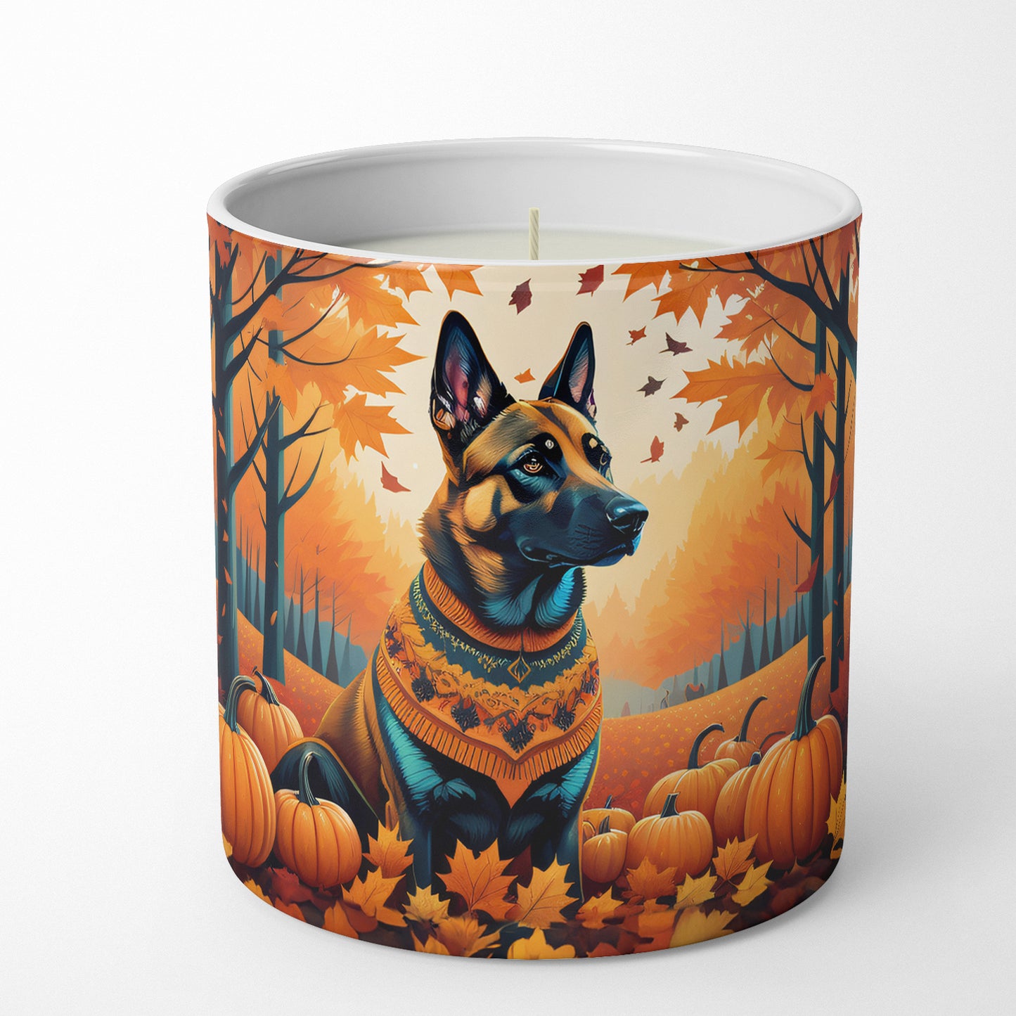 Belgian Malinois Fall Decorative Soy Candle