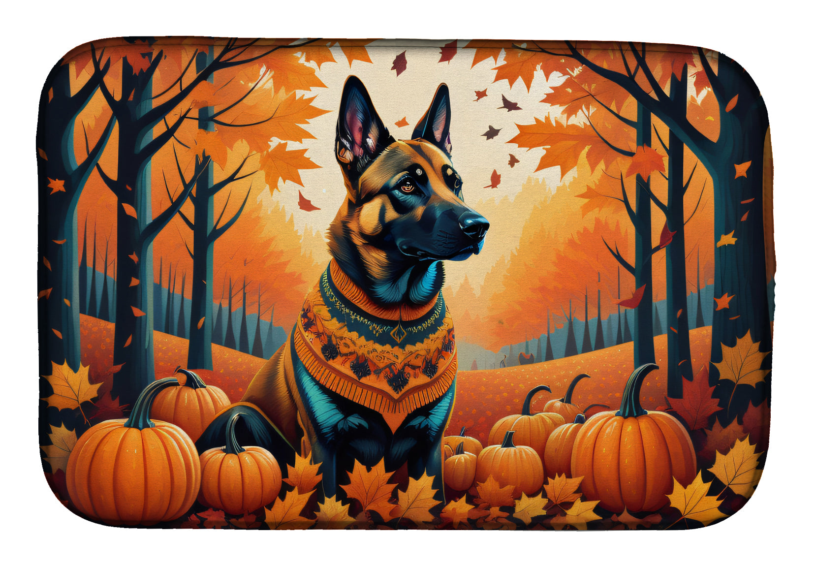 Buy this Belgian Malinois Fall Dish Drying Mat