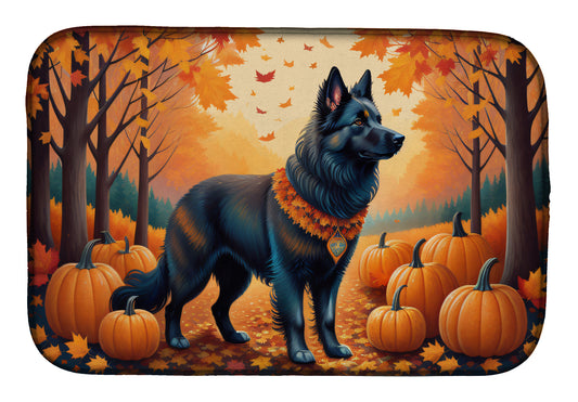 Buy this Belgian Sheepdog Fall Dish Drying Mat