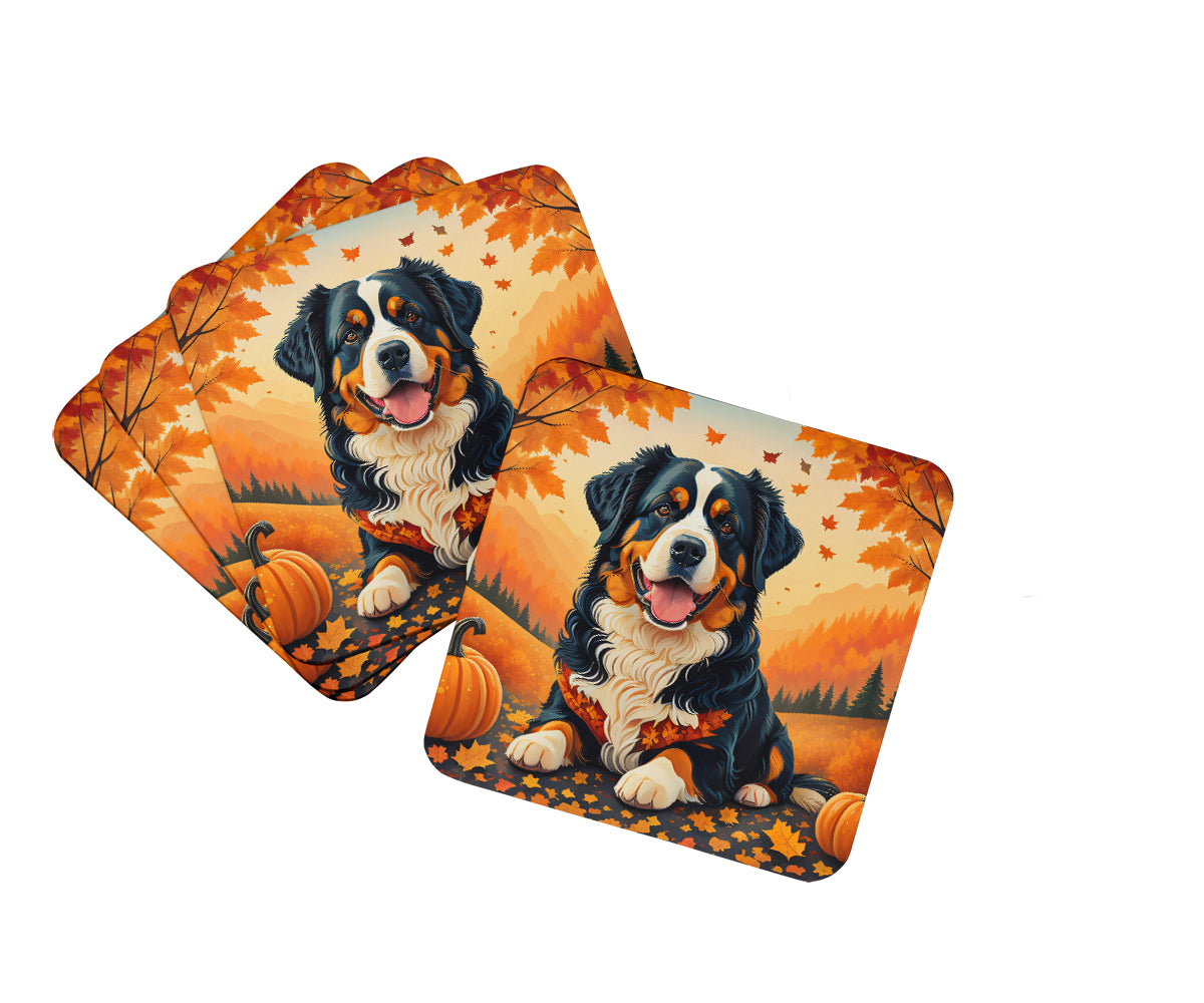 Buy this Bernese Mountain Dog Fall Foam Coasters