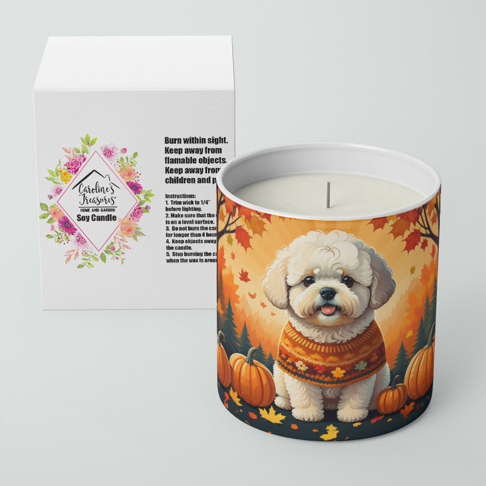 Bichon Frise Fall Decorative Soy Candle