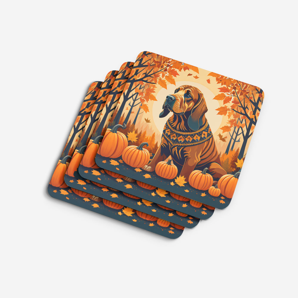 Bloodhound Fall Foam Coasters