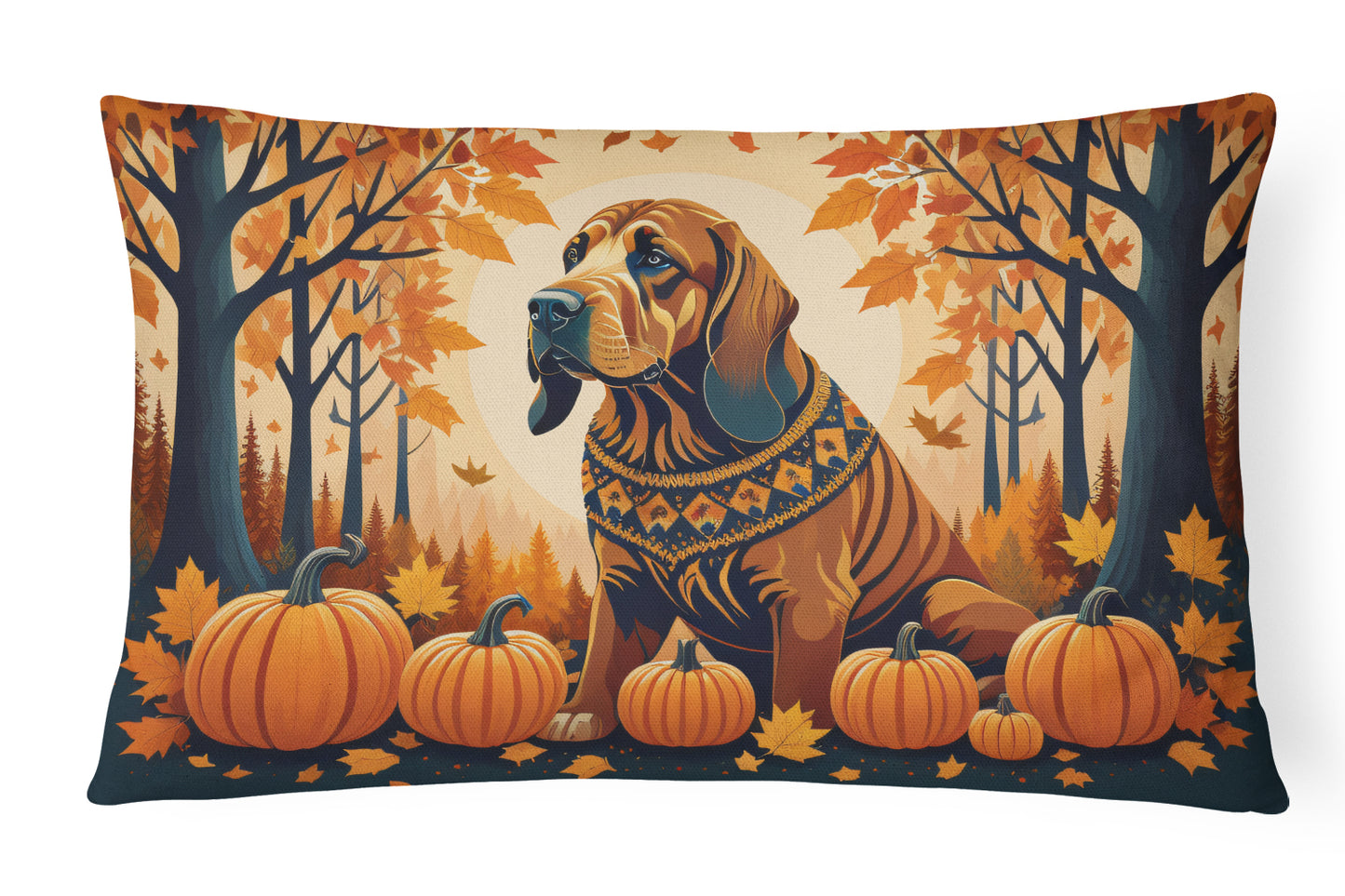 Buy this Bloodhound Fall Throw Pillow