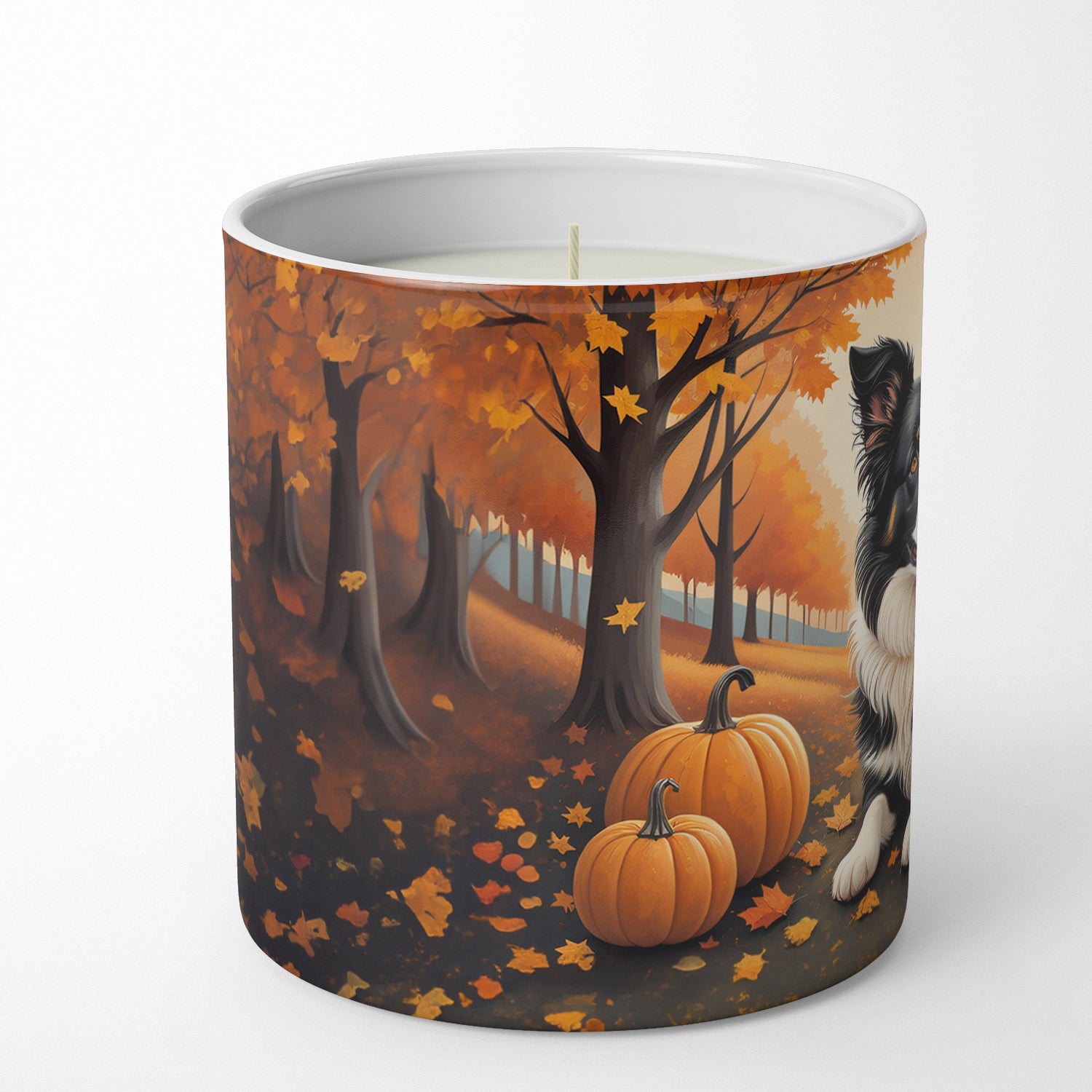 Buy this Border Collie Fall Decorative Soy Candle