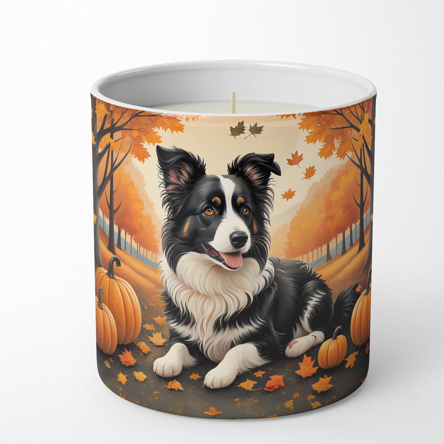 Border Collie Fall Decorative Soy Candle