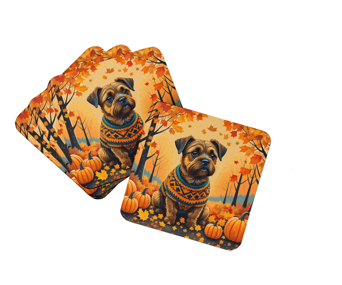 Buy this Border Terrier Fall Foam Coasters