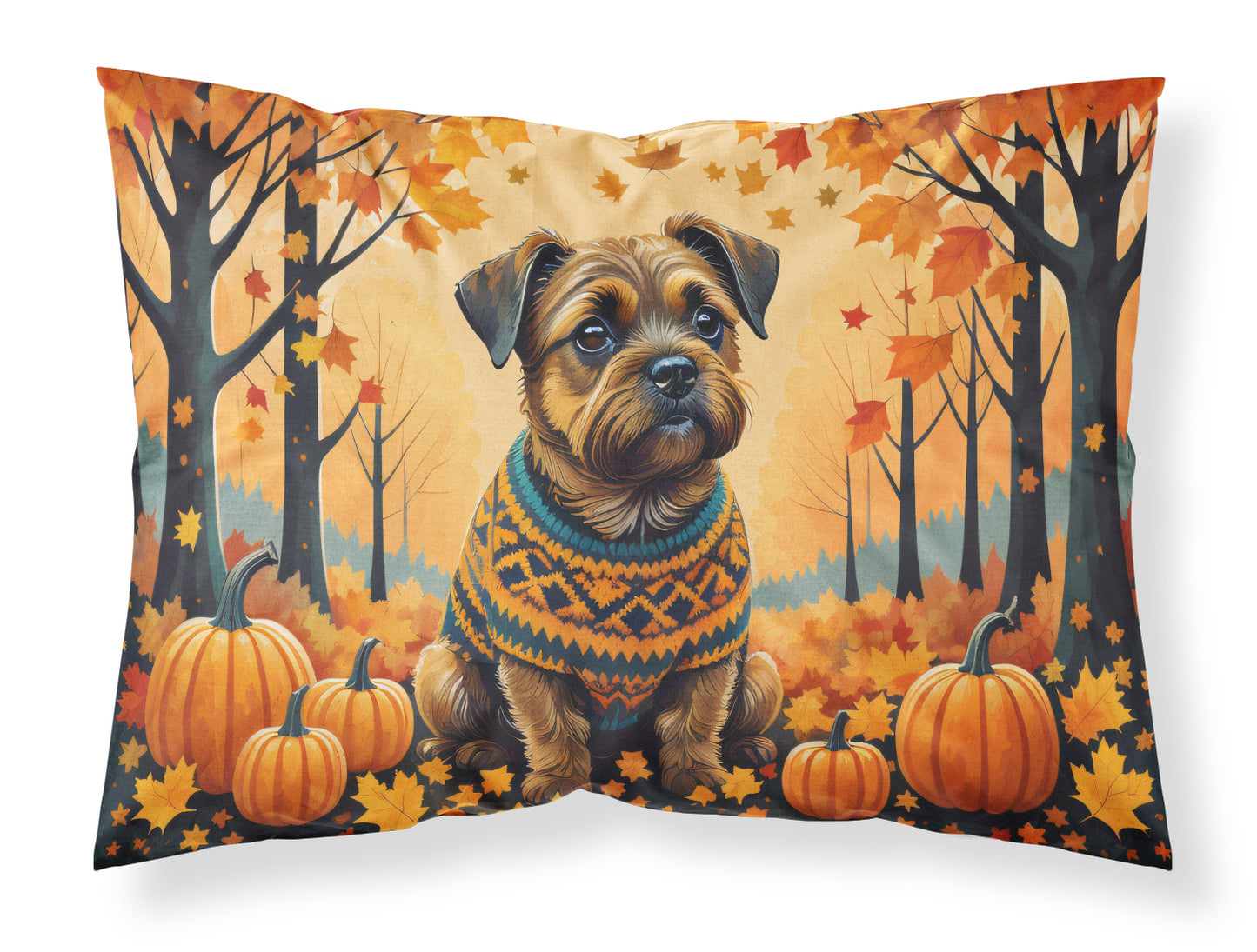Buy this Border Terrier Fall Standard Pillowcase