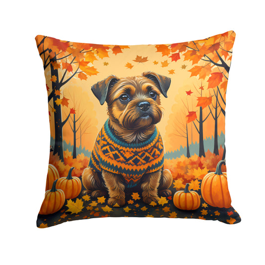 Buy this Border Terrier Fall Throw Pillow