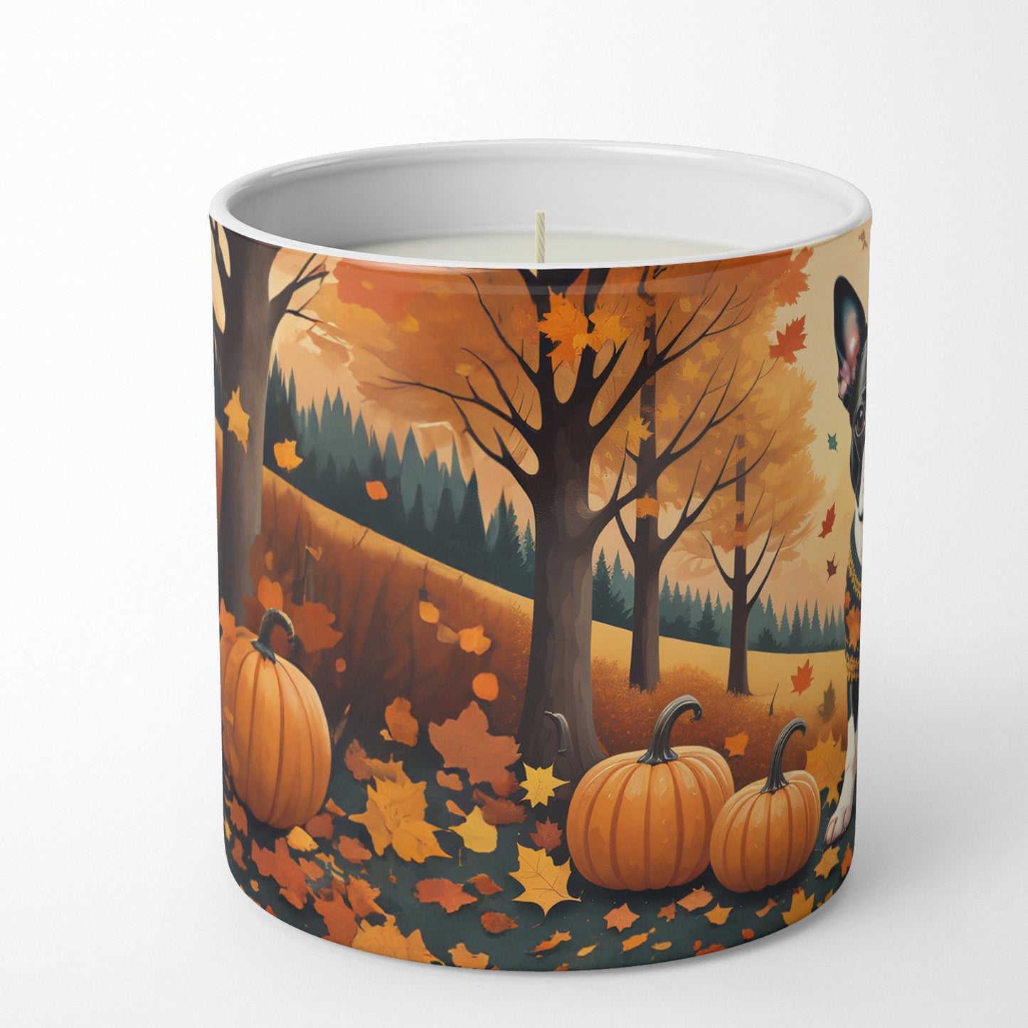 Buy this Boston Terrier Fall Decorative Soy Candle