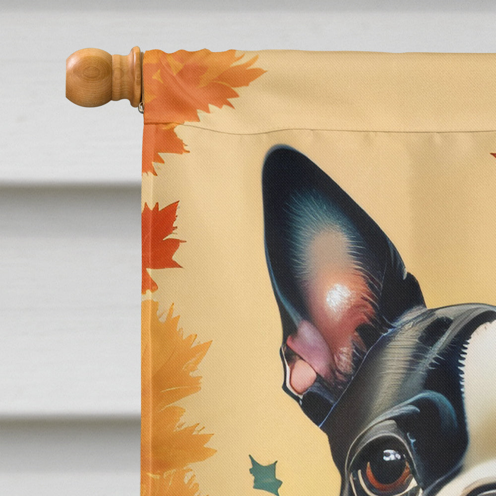 Boston Terrier Fall House Flag