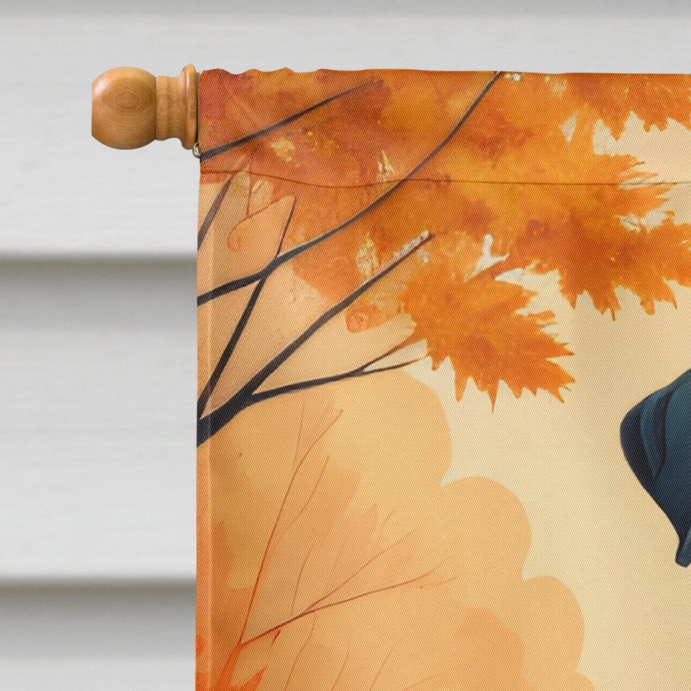 White Boxer Fall House Flag