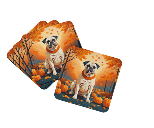 Buy this White Boxer Fall Foam Coasters