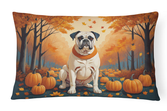 Buy this White Boxer Fall Throw Pillow