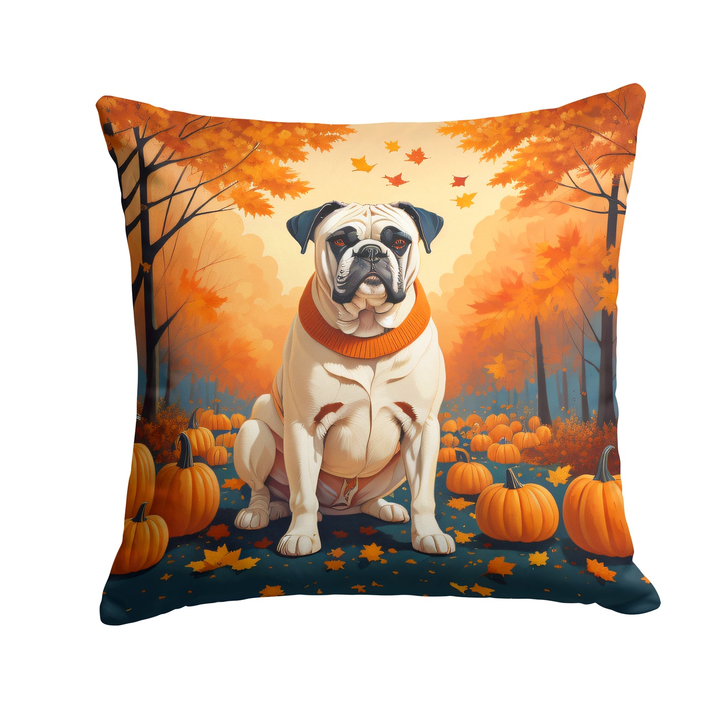 Buy this White Boxer Fall Throw Pillow