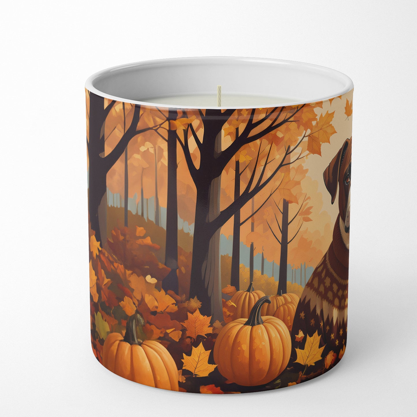 Buy this Boxer Fall Decorative Soy Candle