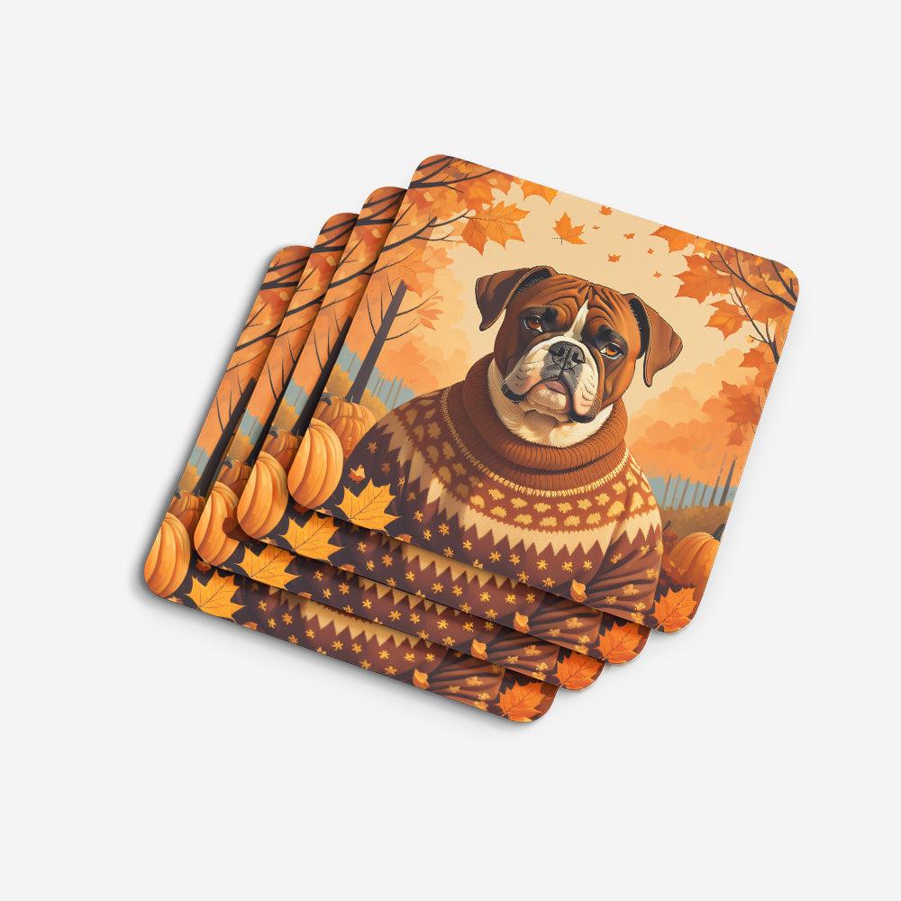 Boxer Fall Foam Coasters
