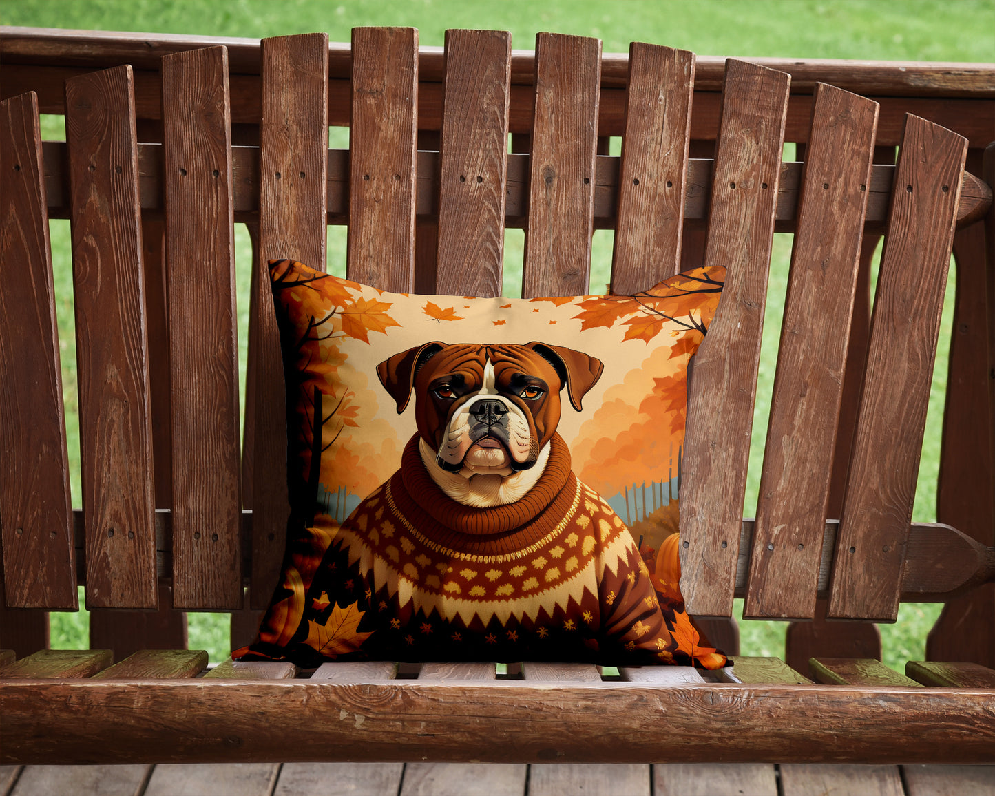 Boxer Fall Throw Pillow