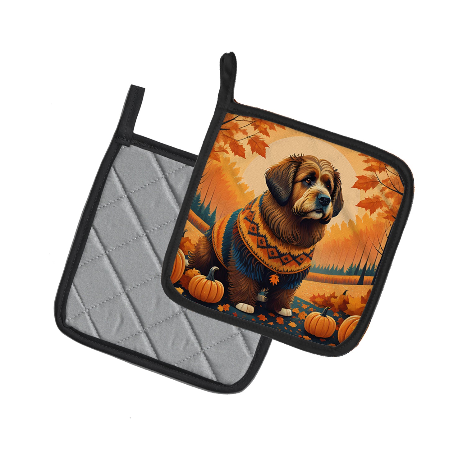 Briard Fall Pair of Pot Holders