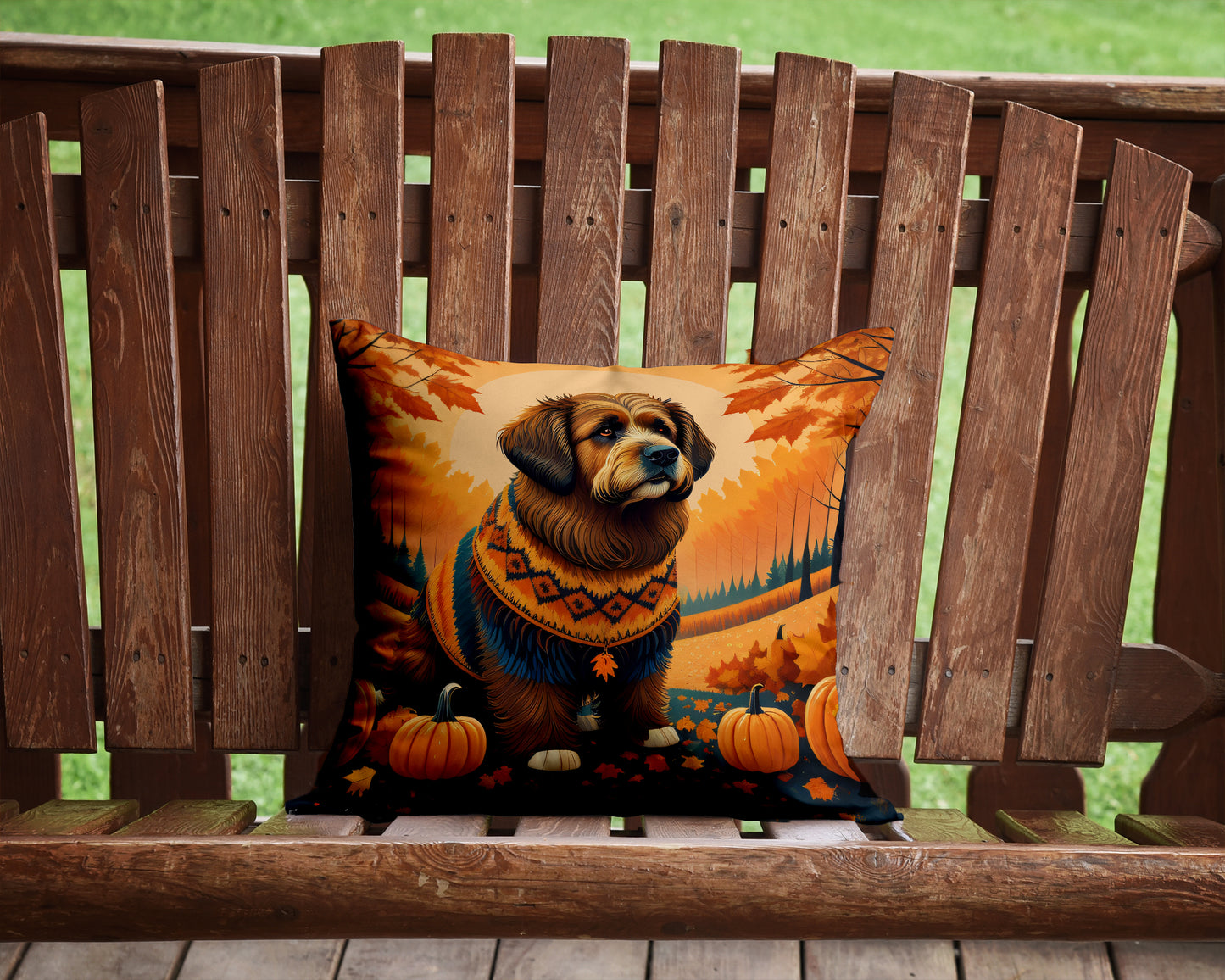 Briard Fall Throw Pillow