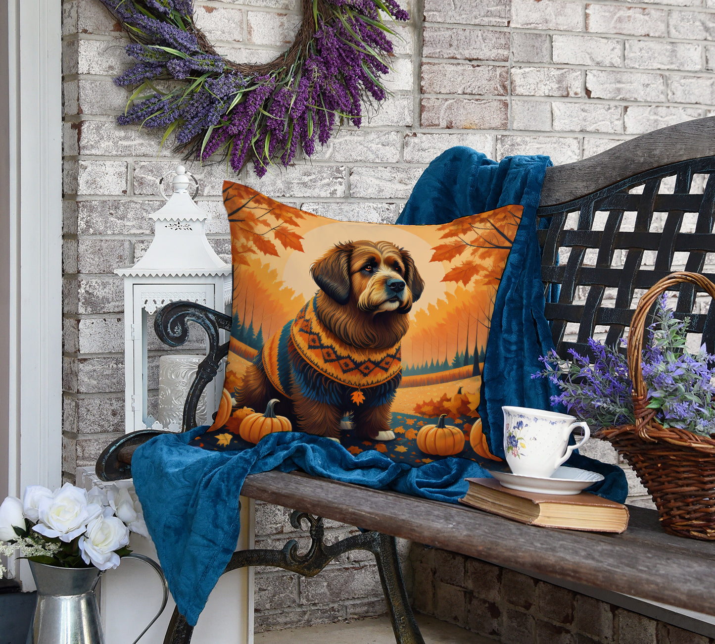 Briard Fall Throw Pillow