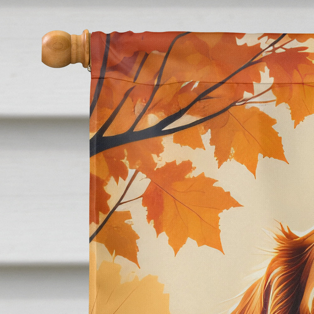 Brittany Spaniel Fall House Flag