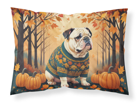 Buy this White English Bulldog Fall Standard Pillowcase