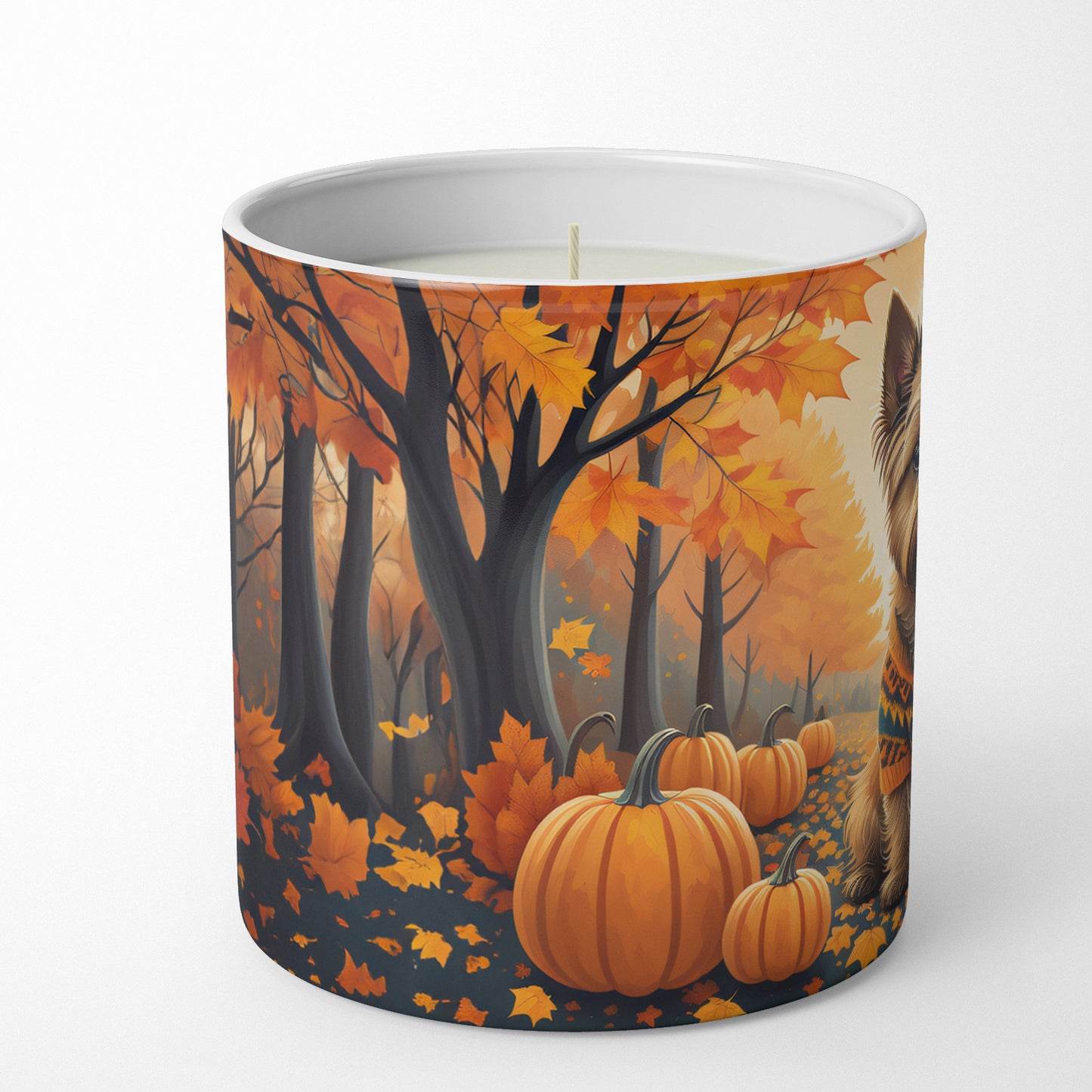 Buy this Cairn Terrier Fall Decorative Soy Candle