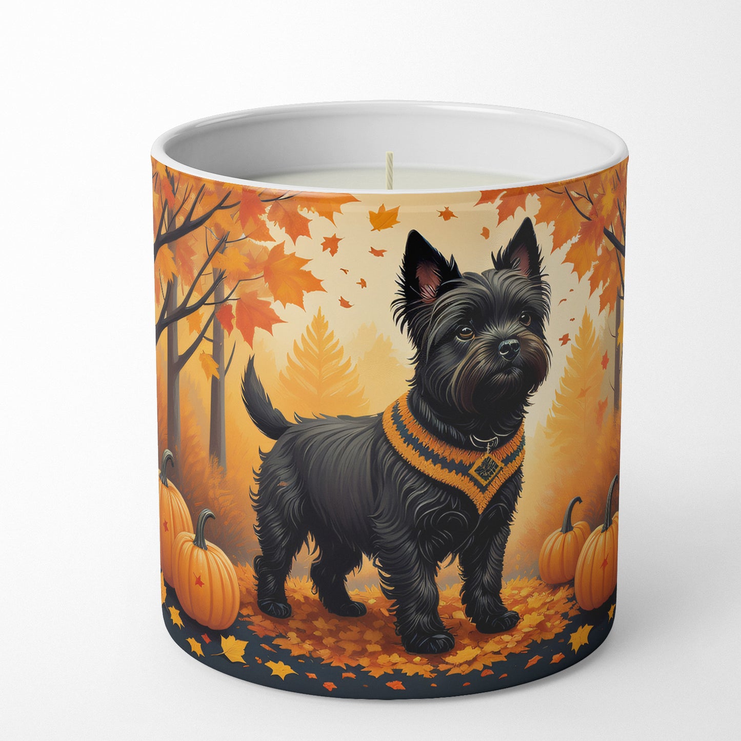 Black Cairn Terrier Fall Decorative Soy Candle