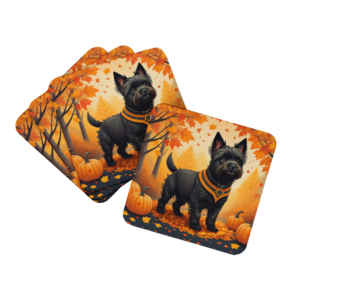 Buy this Black Cairn Terrier Fall Foam Coasters