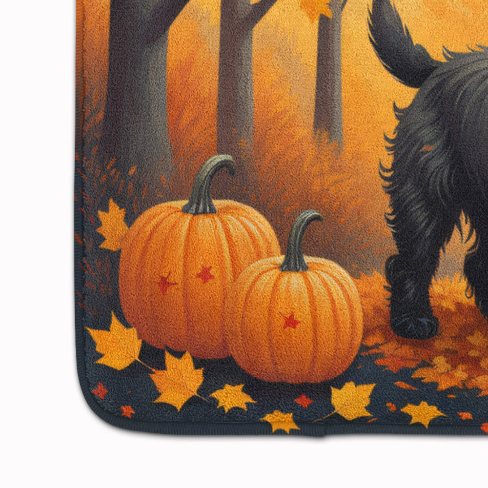 Black Cairn Terrier Fall Memory Foam Kitchen Mat
