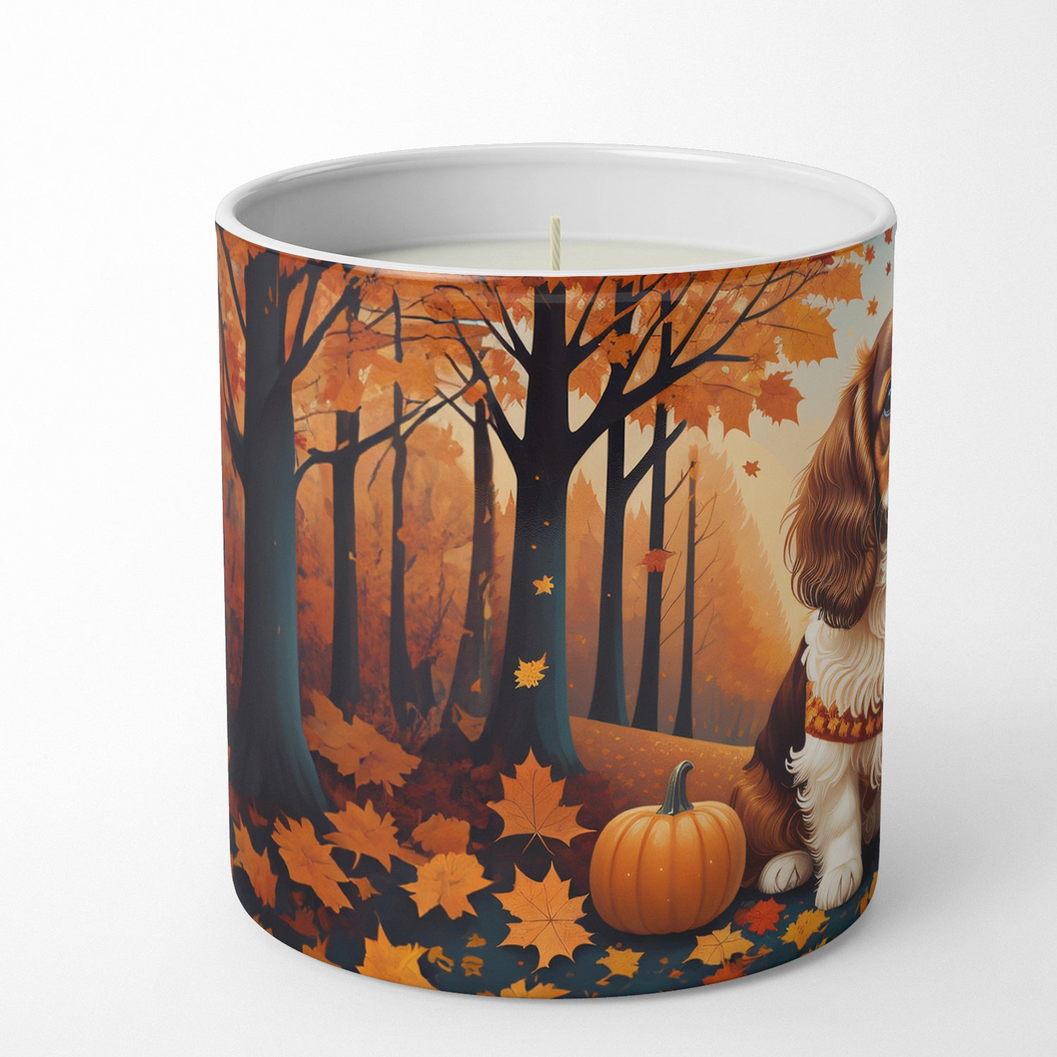 Buy this Cavalier Spaniel Fall Decorative Soy Candle