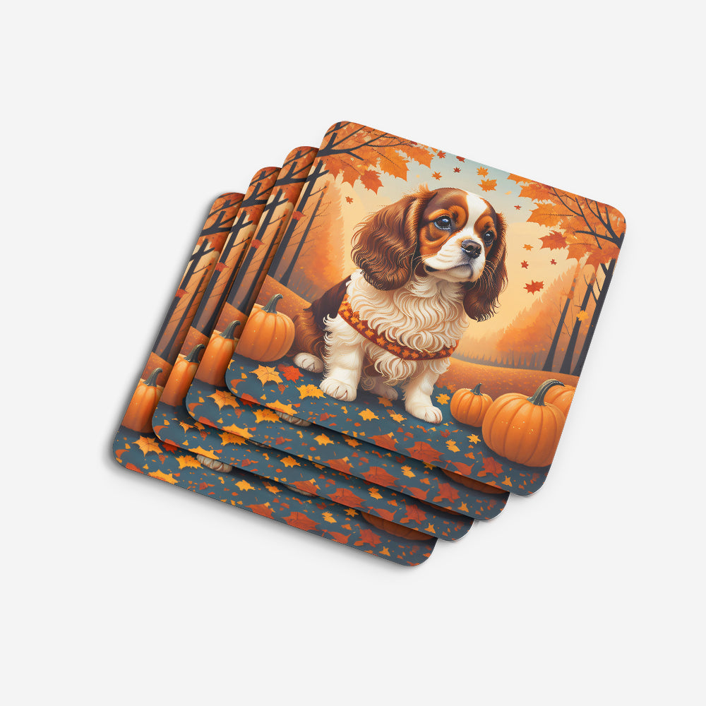 Cavalier Spaniel Fall Foam Coasters