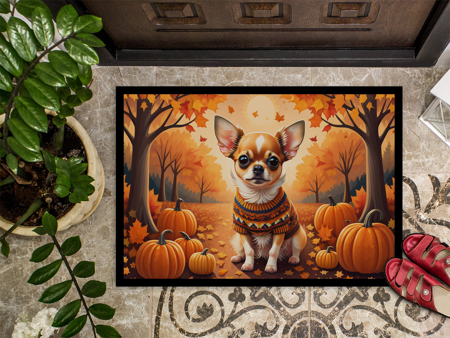 Chihuahua Fall Doormat