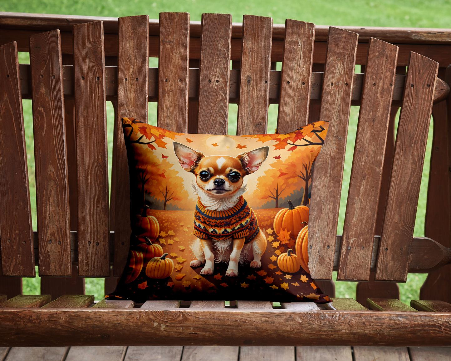 Chihuahua Fall Throw Pillow