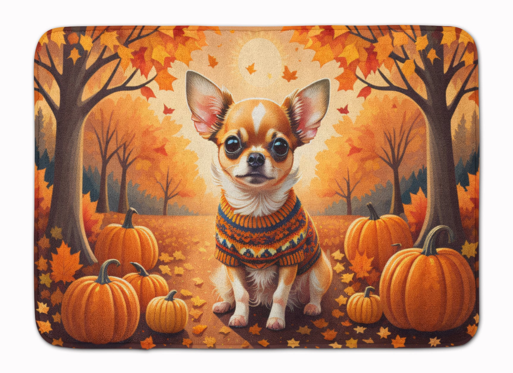 Buy this Chihuahua Fall Memory Foam Kitchen Mat