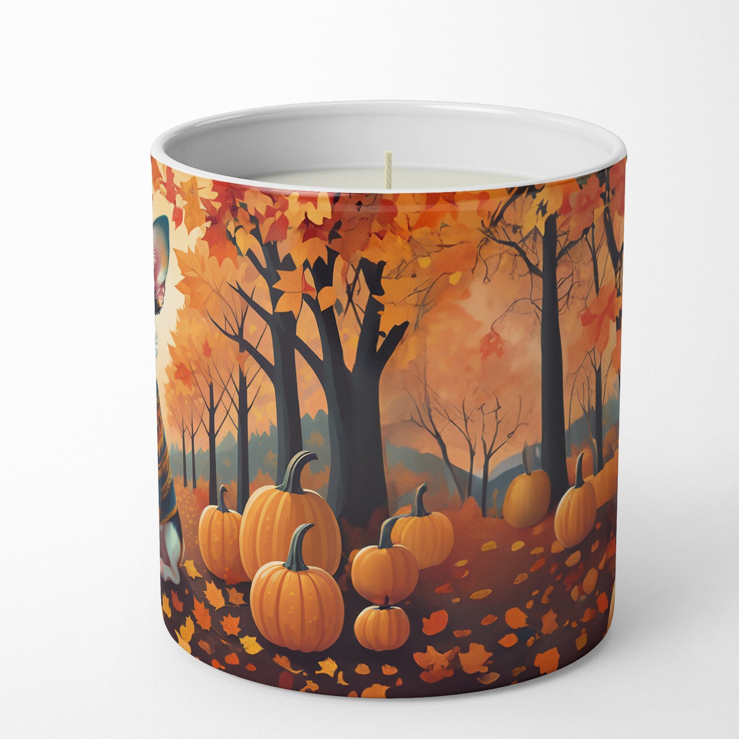 Tricolor Chihuahua Fall Decorative Soy Candle