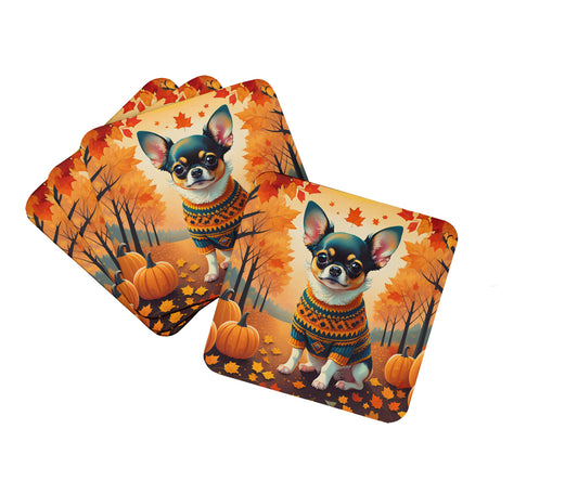 Buy this Tricolor Chihuahua Fall Foam Coasters